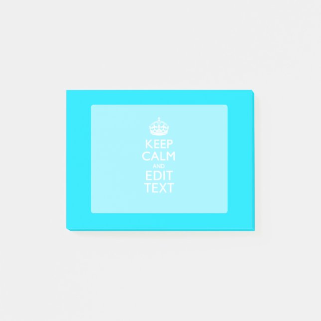 Post-it® Personnalisez gardent le calme votre bleu de (Devant)