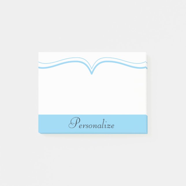 Post-it® Personnalisez le bleu placide chic (Devant)