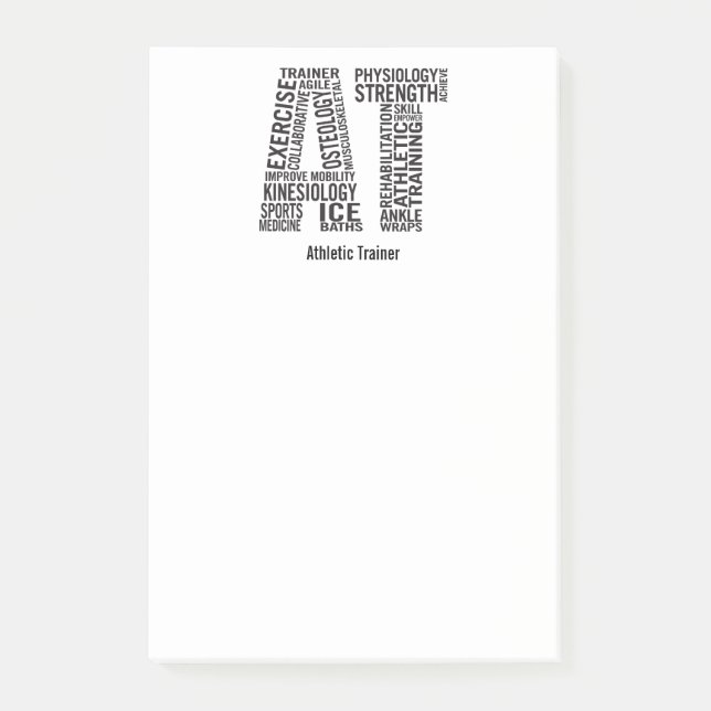 Post-it® Personnalisez l'entraîneur sportif nommé À (Devant)