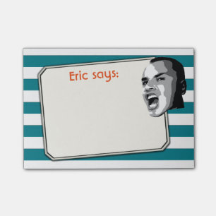 Post-it® Personne criant sur les rayures blanches sur toute