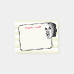 Post-it® Personne criant sur Pastel Yellow Stripes n'import