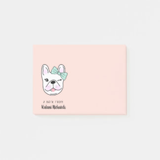 Post-it® Petit chien de taureau français| Poche| Personnali