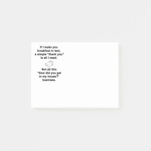 Post-it® Petit déjeuner en Bed