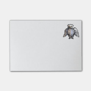 Post-it® Petit dessin antique drôle de hibou de style