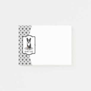 Post-it® Petit Mama's Boy Boston Terrier (noir)