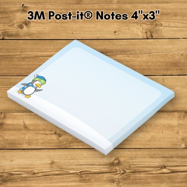 Post-it® Petit manchot marchant sur la neige (Créateur téléchargé)