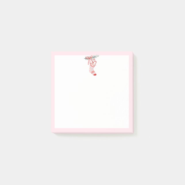 Post-it® Petit Noël Stocker Pastel Pink Holiday (Devant)