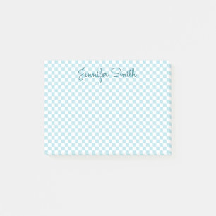 Post-it® Petit œuf de merle bleu clair à carreaux