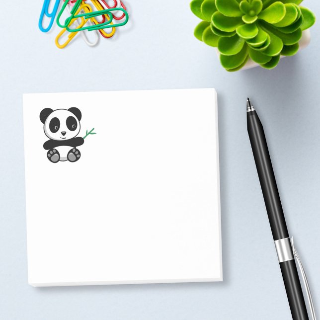 Post-it® Petit Panda Mignon avec un Bâton de Bambou (Créateur téléchargé)