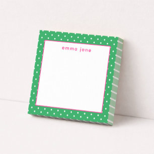 Post-it® Petite Dots Rose et Vert Personnalisé