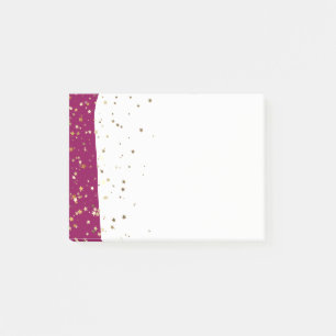 Post-it® Petite Golden Stars Wave Post-it-Notes-framboise