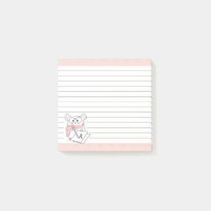 Post-it® Petite Hamster Monogramme Pink Notes