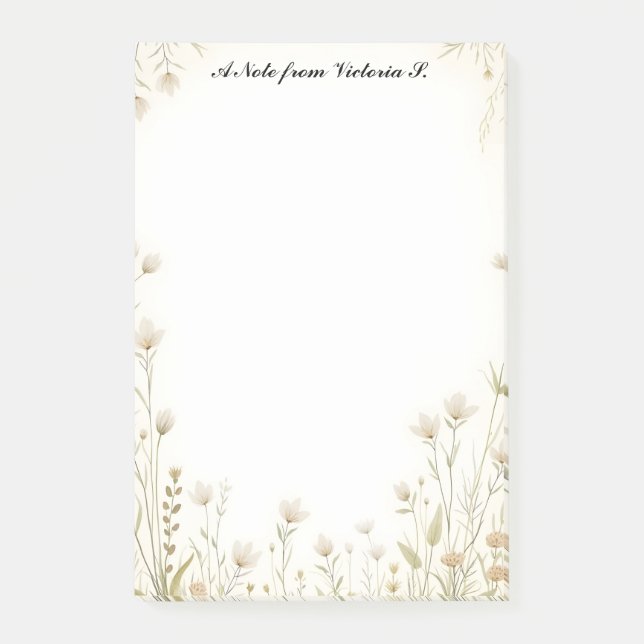 Post-it® Petites Fleurs Blanches Sauvages (Devant)