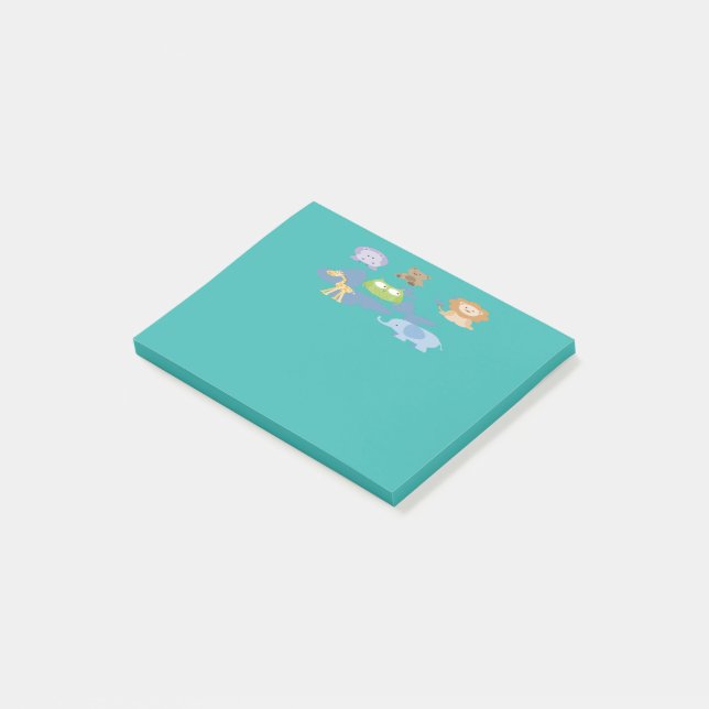Post-it® Petits Animaux Joie Turquoise (Incliné)