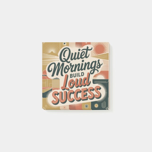 Post-it® Petits Matins Calmes Construisent un Grand Succès (Devant)