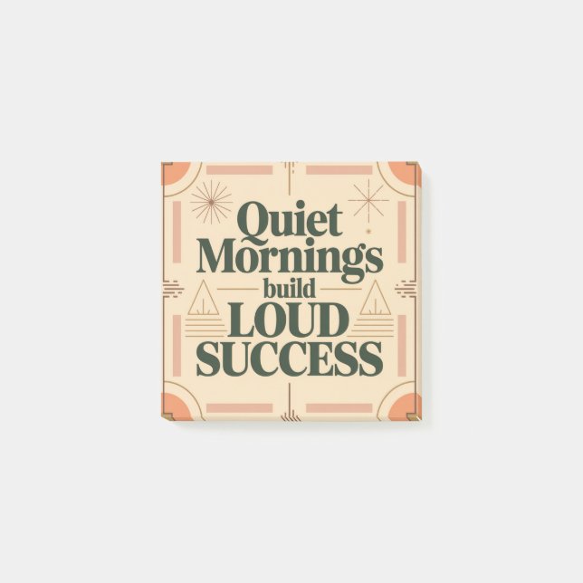 Post-it® Petits Matins Calmes Construisent un Grand Succès (Devant)