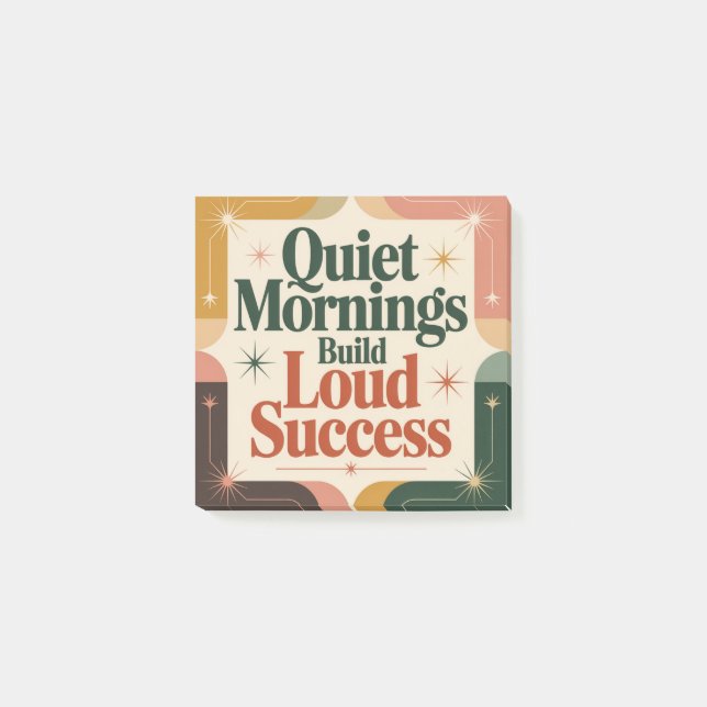 Post-it® Petits Matins Calmes Construisent un Grand Succès (Devant)