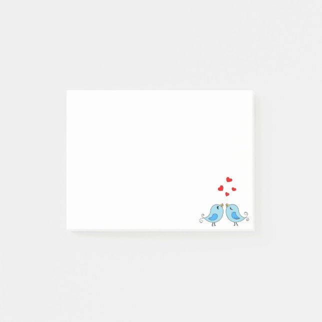 Post-it® Petits oiseaux bleus mignons Choses à faire Post-i (Devant)