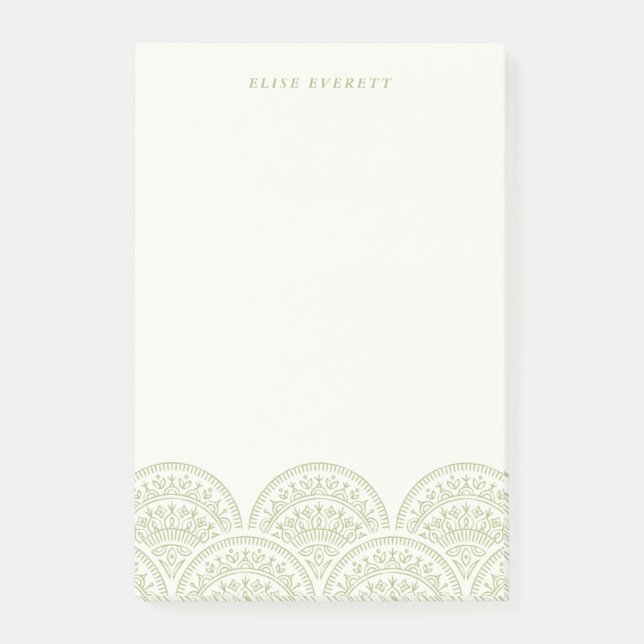 Post-it® Pétoncles de Bohême Custom Post-It - Moss (Devant)