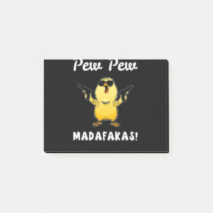 Post-it® Pew Pew Pew Madafakas, drôle de cadeau de poulet