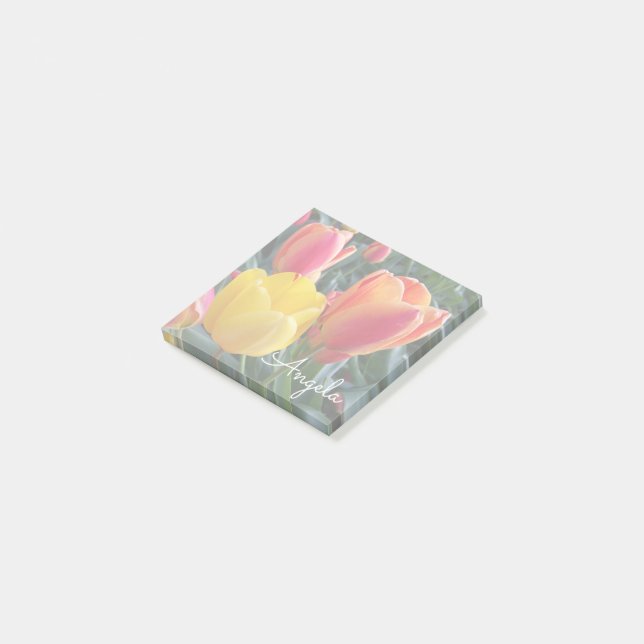 Post-it® Photo de fleurs aux couleurs adoucies (Incliné)