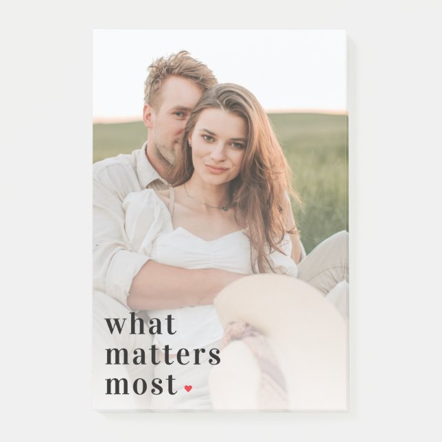Post-it® Photo moderne et ce qui compte le plus Citation po (Devant)