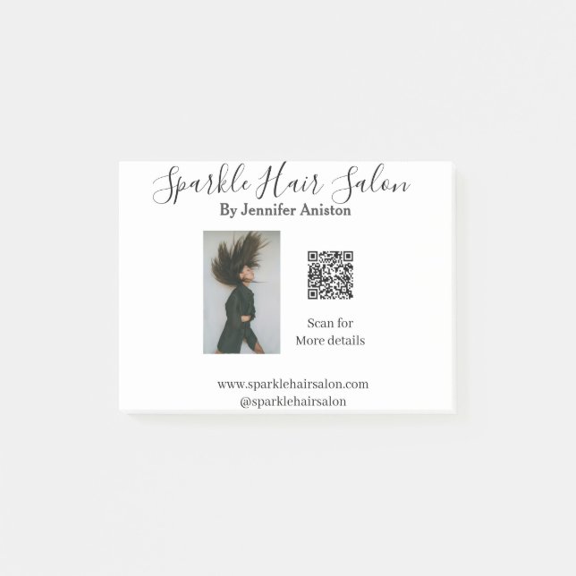 Post-it® Photo moderne salon de coiffure petite entreprise  (Devant)