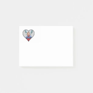 Post-it® Photo personnalisée en forme de coeur Ajoutez votr