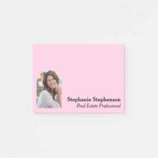 Post-it® Photo personnalisée Entreprise Arrière Cadre rose