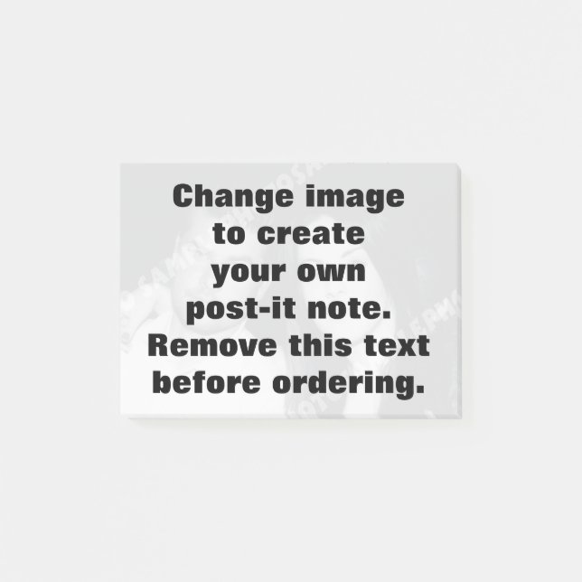 Post-it® Photo postelle personnalisée (Devant)