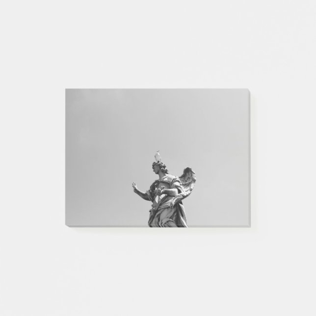 Post-it® Photo simple et moderne de mouette sur la statue (Devant)
