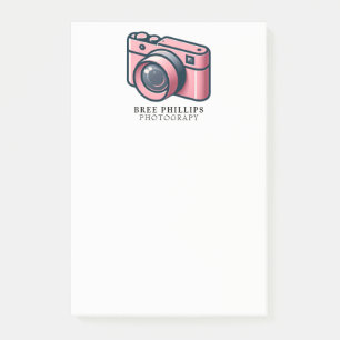 Post-it® Photographie de caméra Girly Pink & Grey personnal