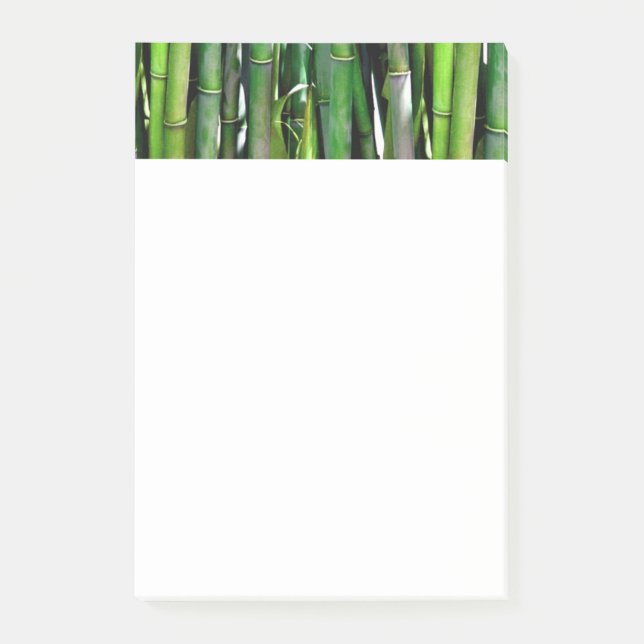 Post-it® Photographie de la nature de tiges de bambou vert (Devant)