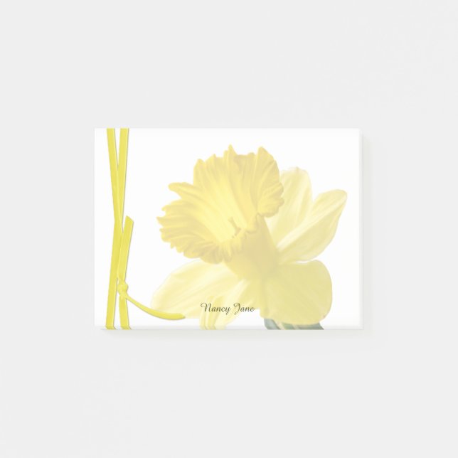 Post-it® Photographie florale de jonquille jaune (Devant)