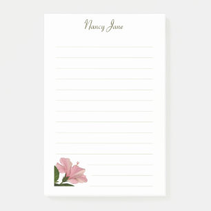 Post-it® Photographie florale de ketmie rose tropicale