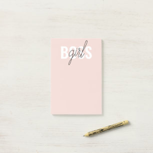 Post-it® Phrase moderne Pastel Rose fille Boss Phrase