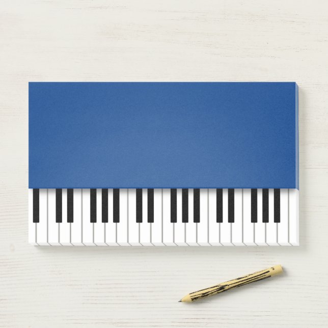 Post-it® Piano Keyboard Fun Blue Music (Sur un bureau)