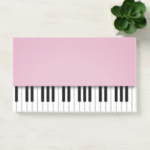 Post-it® Piano Keyboard Fun Pink Music Notes