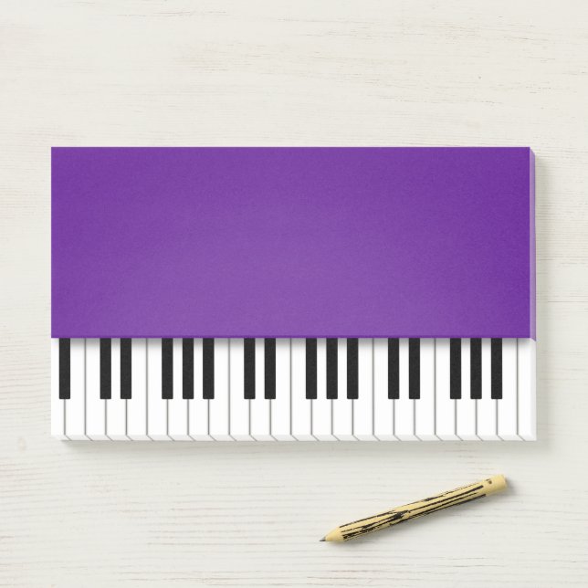 Post-it® Piano Keyboard Fun Purple Music (Sur un bureau)