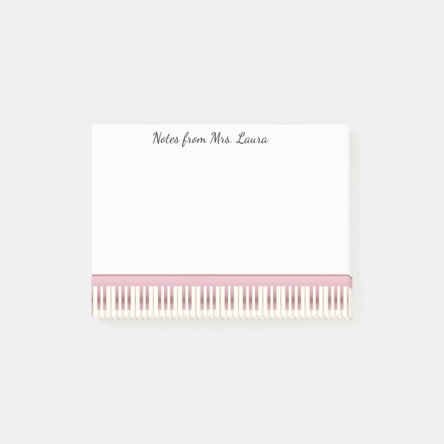 Post-it® Piano rose Gold Musique clavier pour Pianiste (Devant)