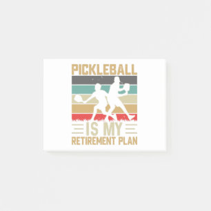 Post-it® Pickleball Est Mon Plan De Retraite Drôle Pickleba