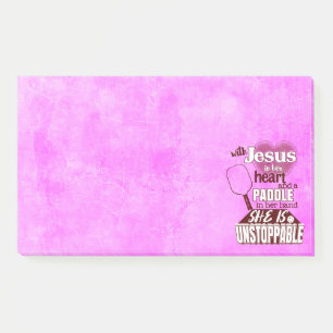 Post-it® Pickleball féminin Paddle and Jesus