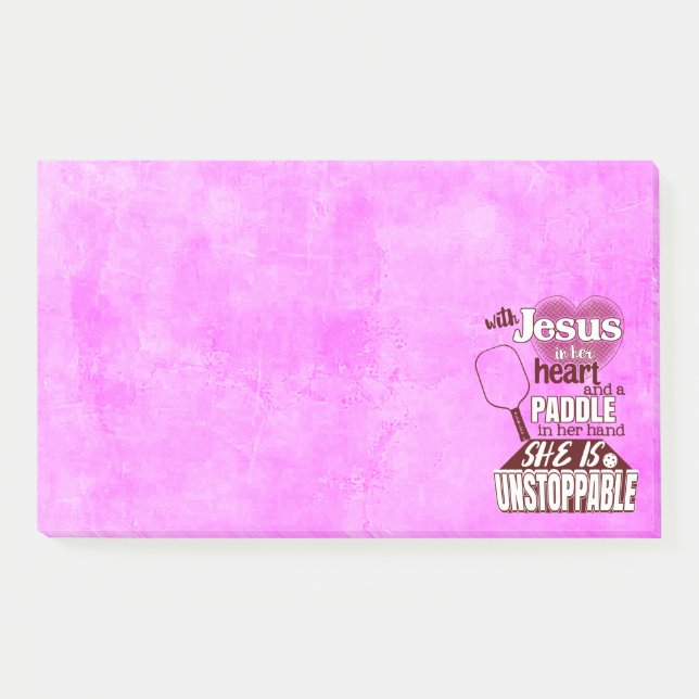 Post-it® Pickleball féminin Paddle and Jesus (Devant)