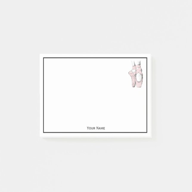 Post-it® Pieds de Ballerine sur Pointe #1 Rose Clair (Devant)