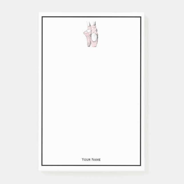 Post-it® Pieds de Ballerine sur Pointe #1 Rose Clair (Devant)