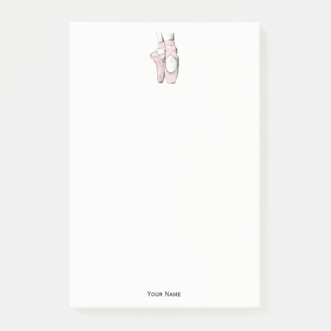 Post-it® Pieds de ballerine sur pointe #1 rose clair (Devant)
