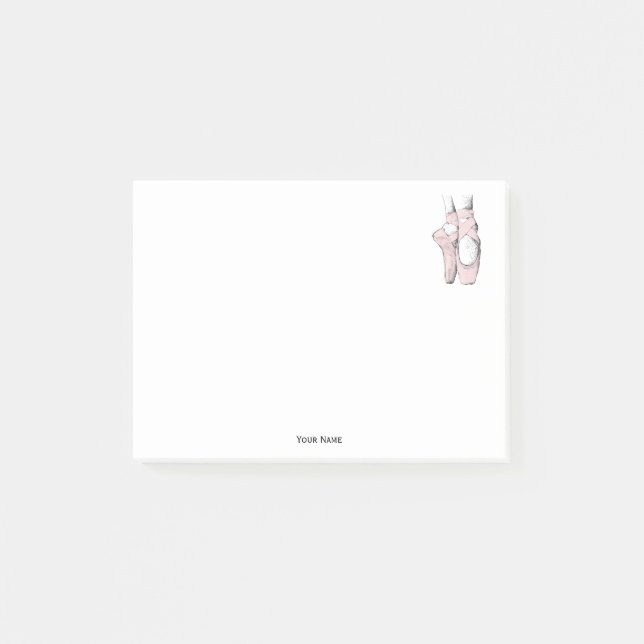 Post-it® Pieds de Ballerine sur Pointe #1 Rose Clair (Devant)