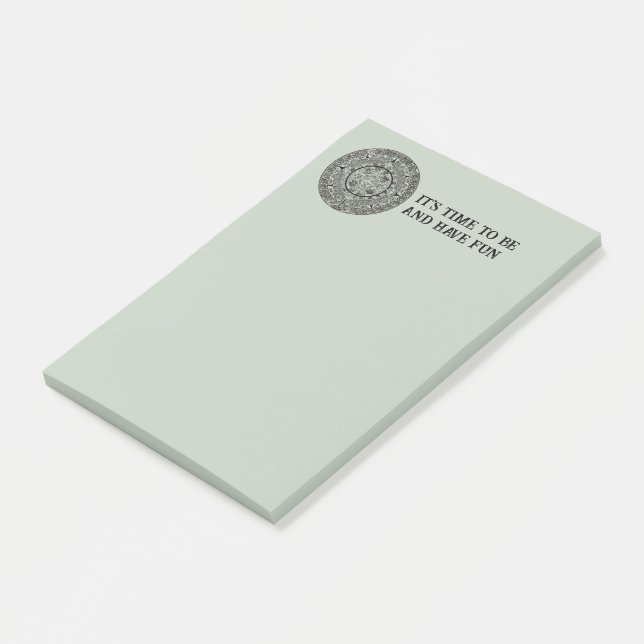 Post-it® Pierre de soleil aztèque mexicaine Calendrier maya (Incliné)