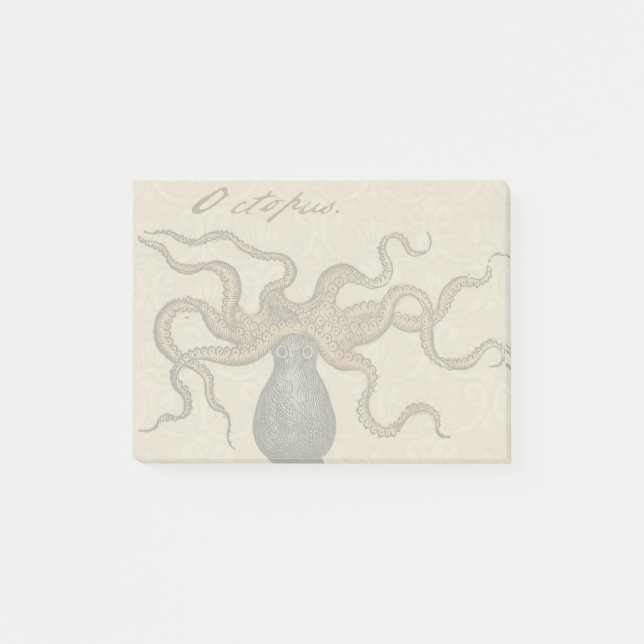 Post-it® Pieuvre Kraken Antique Faune Marine Côtière (Devant)