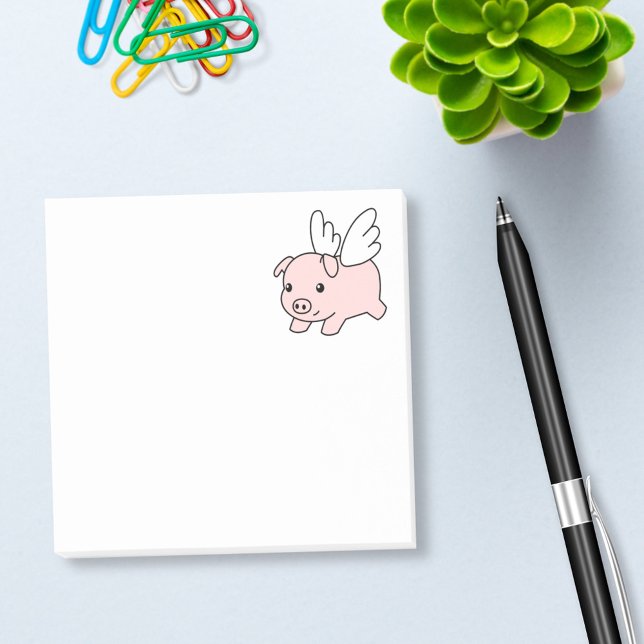 Post-it® Pig volant - Piglet avec ailes (Créateur téléchargé)